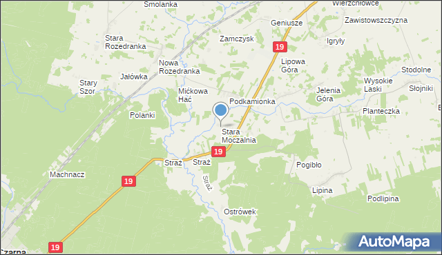 mapa Stara Moczalnia, Stara Moczalnia na mapie Targeo